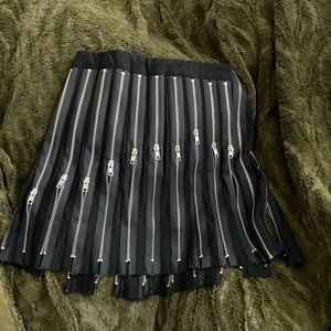 Black Zipper Skirt
